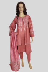 3 Piece Embroidered Lawn/Cotton Suit