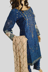 3 Piece Embroidered Chiffon Suit