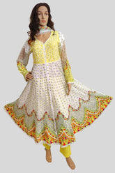 3 Piece Embroidered Net Dress