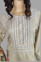 3 Piece Embroidered Jacquard Suit