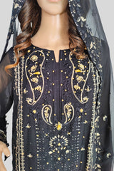 3 Piece Embroidered Chiffon Suit