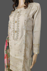 3 Piece Embroidered Loras Jacquard Suit