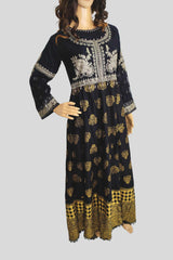 3 Piece Embroidered Chiffon/Cotton Dress
