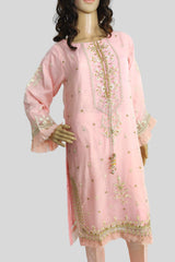 3 Piece Embroidered Organza Suit