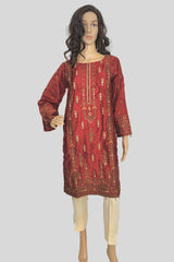 1 Piece Embroidered Silk Shirt/Kurta