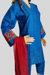 3 Piece Chikan kari Suit