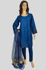 3 Piece Chikan Kaari Suit