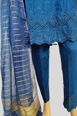 3 Piece Chikan Kaari Suit