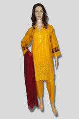 3 Piece Chikan Kari suit