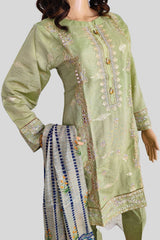 3 Piece Embroidered Loras Jacquard Suit