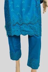 3 Piece Cotton Chikan Kari Suit