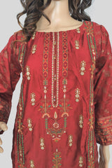 1 Piece Embroidered Silk Shirt/Kurta