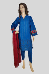 3 Piece Chikan kari Suit