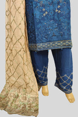 3 Piece Embroidered Chiffon Suit