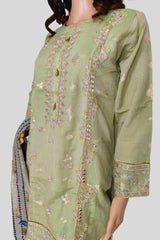 3 Piece Embroidered Loras Jacquard Suit