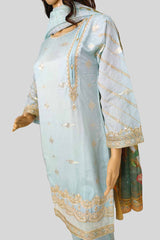 3 Piece Embroidered jaquard suit