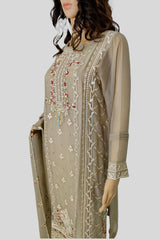 3 Piece Embroidered Chiffon Suit