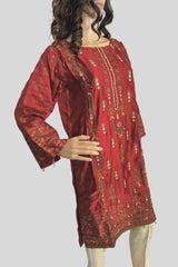 1 Piece Embroidered Silk Shirt/Kurta
