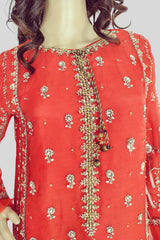 3 Piece Embroidered Organza Suit