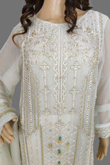 3 Piece Embroidered Chiffon Suit