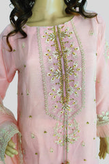 3 Piece Embroidered Organza Suit