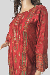 1 Piece Embroidered Silk Shirt/Kurta