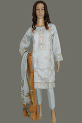 3 Piece Embroidered Loras Jacquard Suit