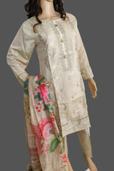 3 Piece Embroidered Loras Jacquard Suit