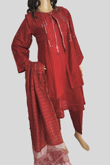 3 Piece Embroidered Cotton/Lawn suit