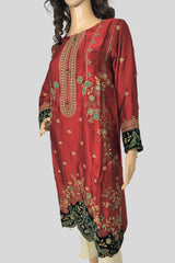 1 Piece Embroidered Silk Kurta