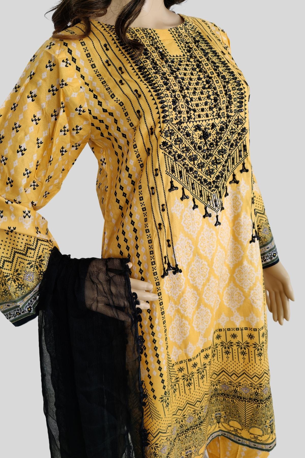 3 Piece Printed lawn Suit