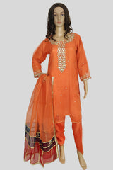 3 Piece Embroidered Organza Suit