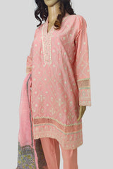 3 Piece Embroidered Chikan Kaari Suit