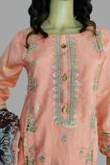 3 Piece Embroidered Loras Jacquard suit