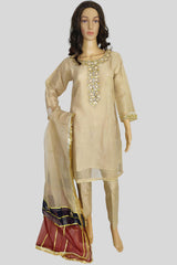 3 Piece Embroidered Organza Suit