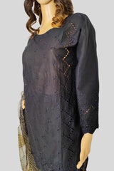 3 Piece Chikan Kaari Suit