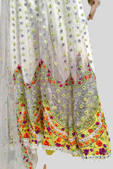 3 Piece Embroidered Net Dress