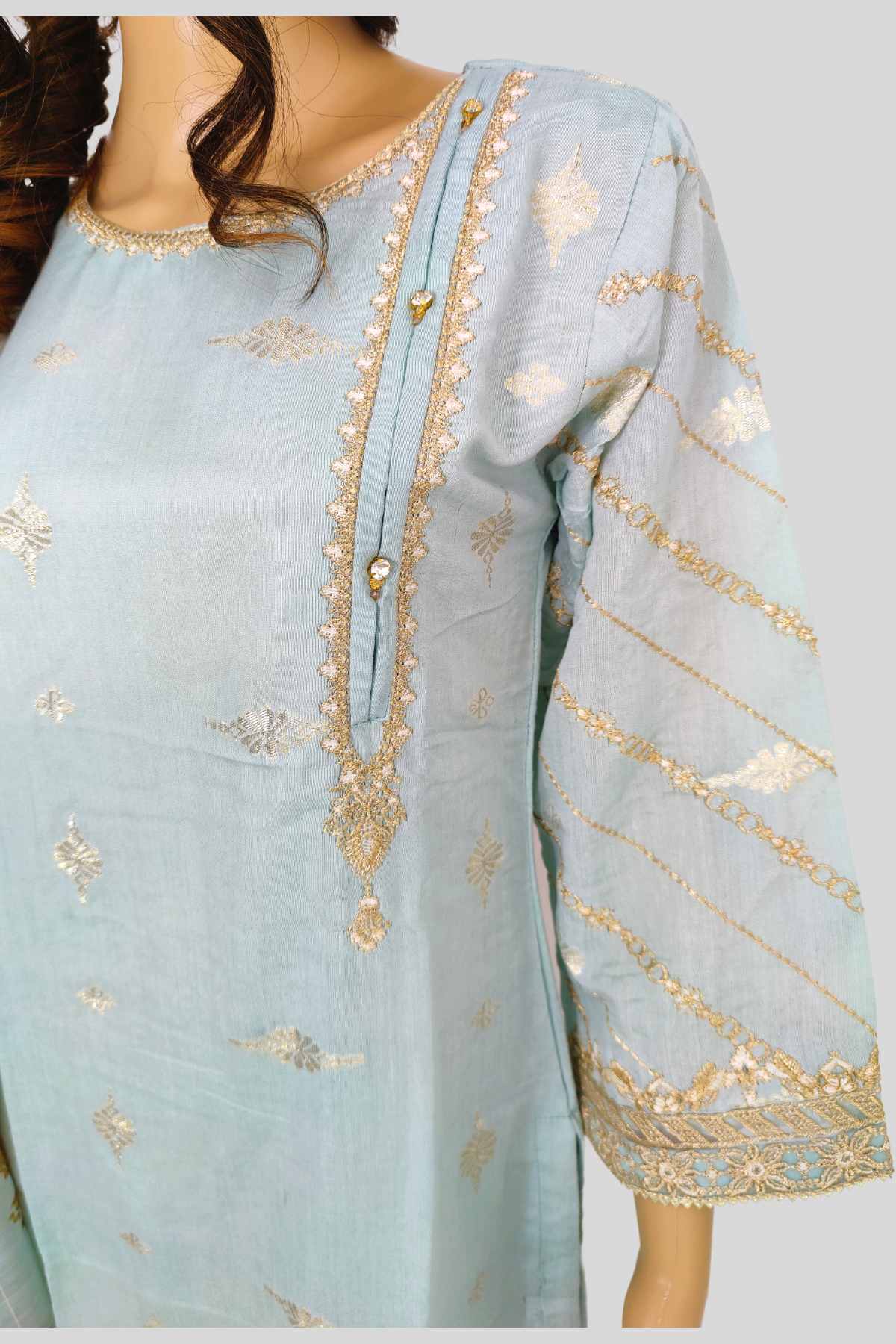 3 Piece Embroidered jaquard suit