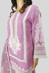 3 Piece Embroidered Organza Suit