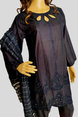 3 Piece Embroidered Cotton Suit
