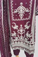 3 Piece Embroidered Chiffon Suit