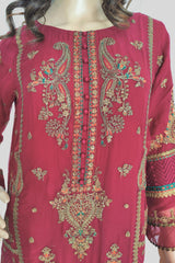 3 Piece Embroidered Chiffon Suit