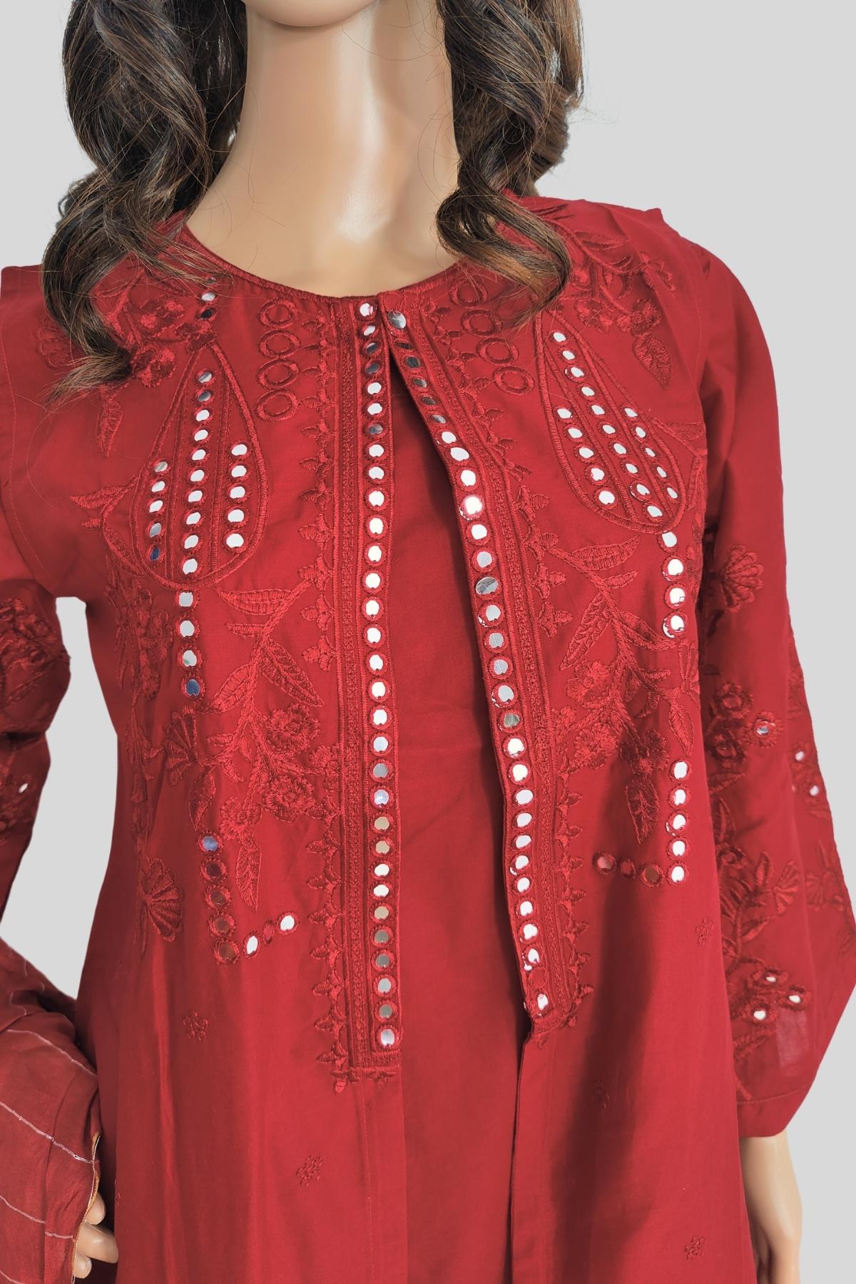 3 Piece Embroidered Cotton/Lawn suit