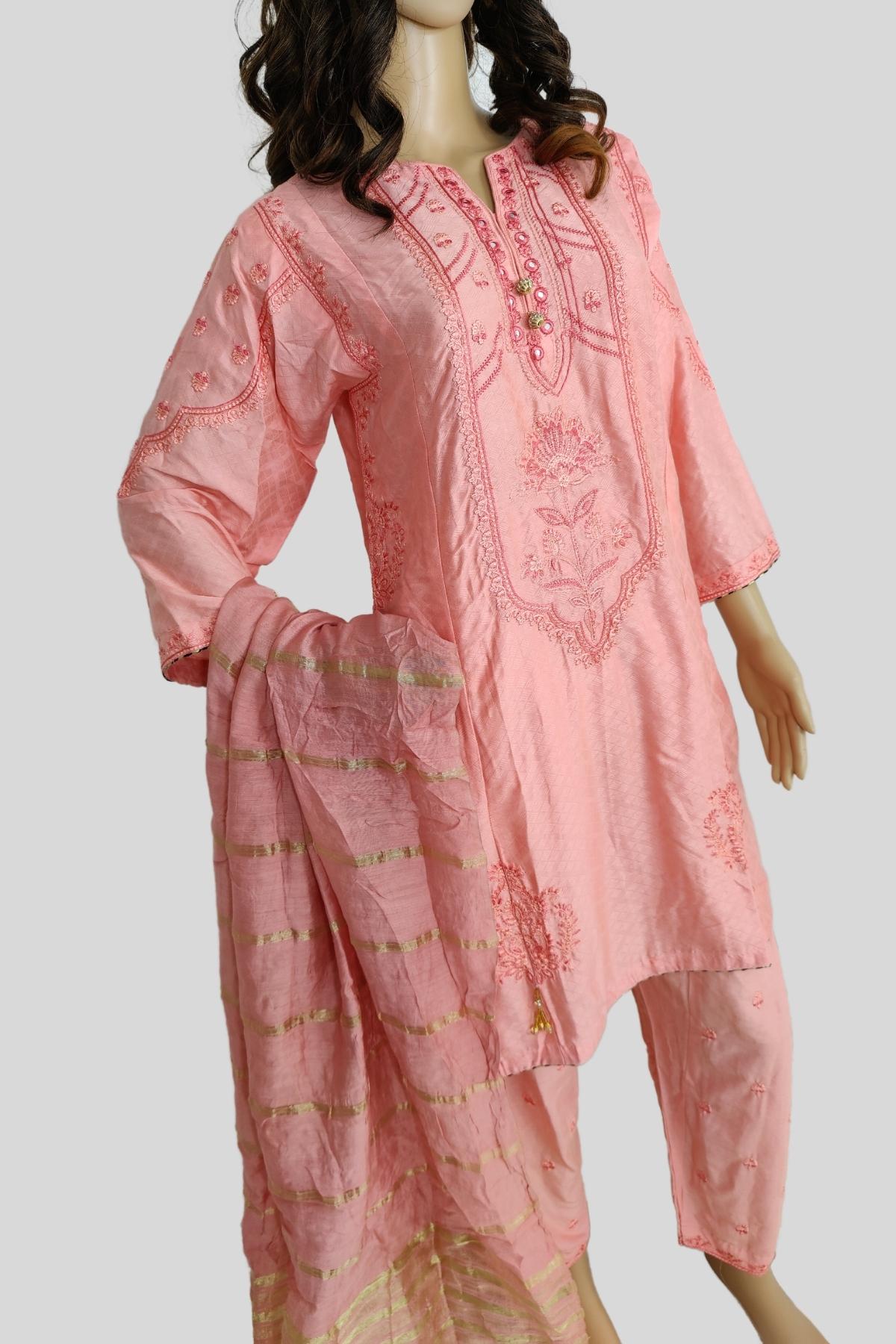 3 Piece Embroidery Lawn/Cotton Suit