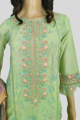 3 Piece Embroidered Chikan Kaari Suit