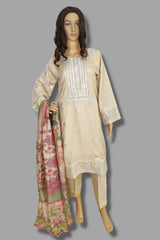 3 Piece Embroidered Jacquard Suit